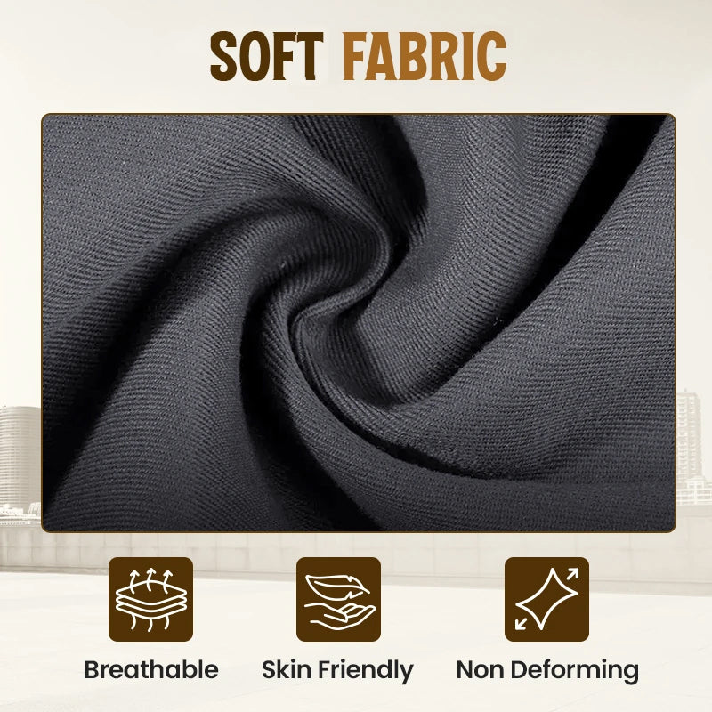 Men's Casual Pants in Solid Color with Elastic Waist and Daily Comfort