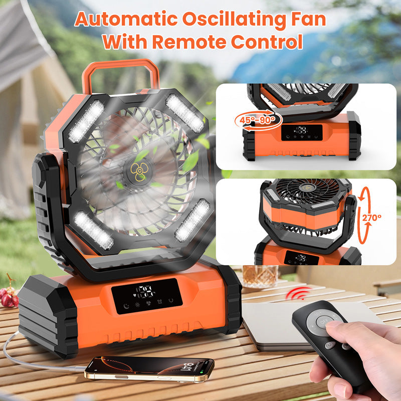 Ventilateur Portable Oscillant avec Télécommande - Puissant et Efficace pour un Confort Optimal