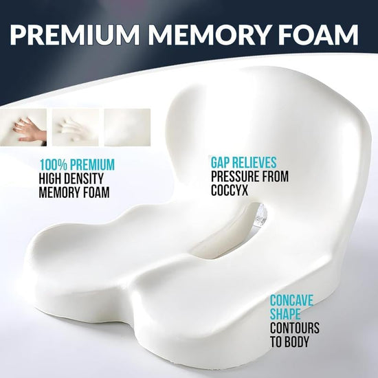 Coussin de siège en mousse à mémoire de forme antidérapant pour un confort optimal