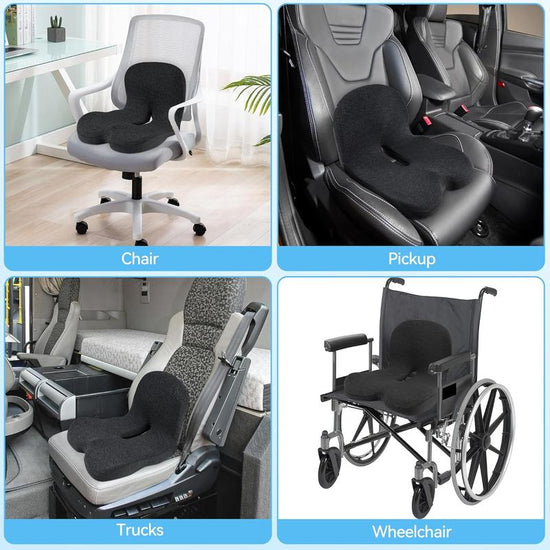 Coussin de siège en mousse à mémoire de forme antidérapant pour un confort optimal