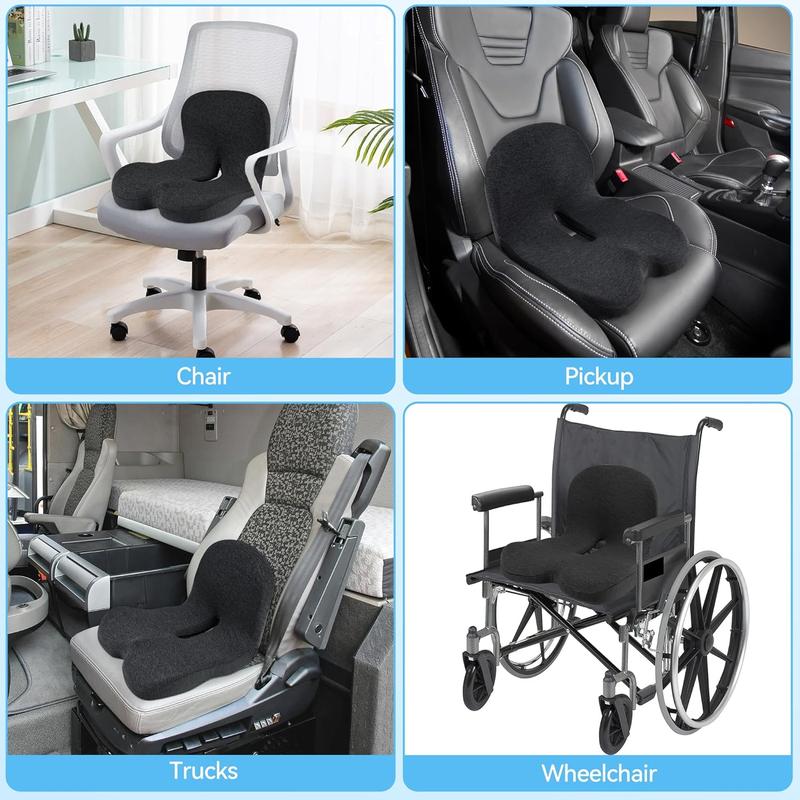 Coussin de siège en mousse à mémoire de forme antidérapant pour un confort optimal