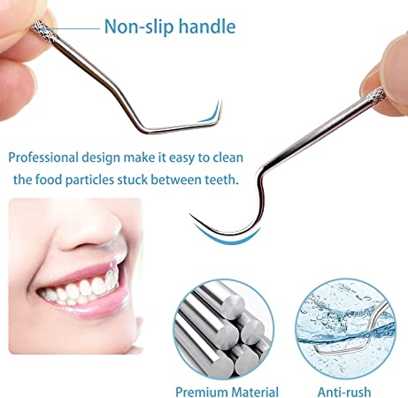 Enjoy 50% off today! Reusable stainless steel Dental Picks Set, durable and hygienic for a radiant smile