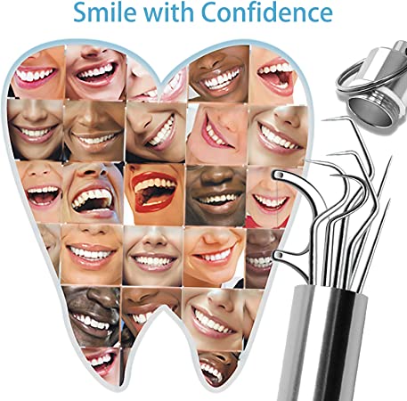 Enjoy 50% off today! Reusable stainless steel Dental Picks Set, durable and hygienic for a radiant smile