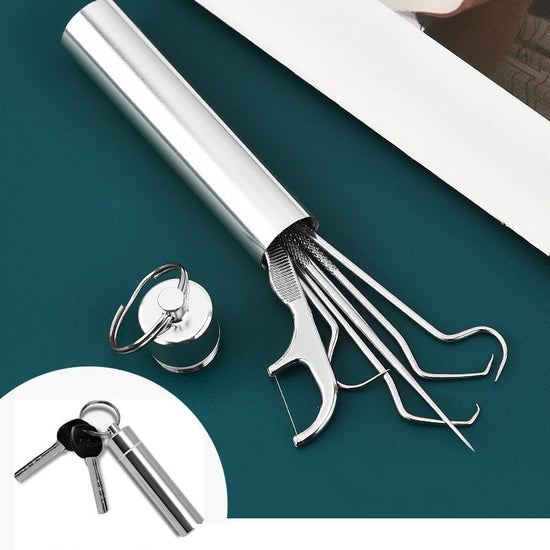 Enjoy 50% off today! Reusable stainless steel Dental Picks Set, durable and hygienic for a radiant smile