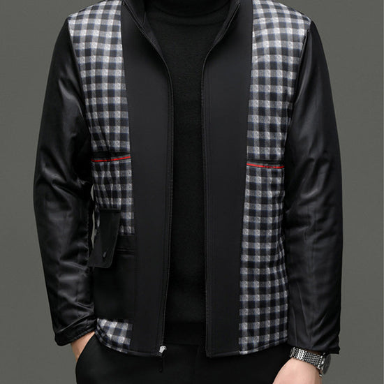 Men's Mid-Length Trench Coat with Removable Inner Layer