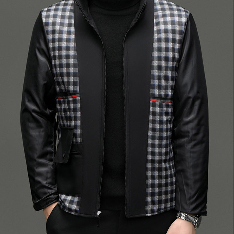Men's Mid-Length Trench Coat with Removable Inner Layer