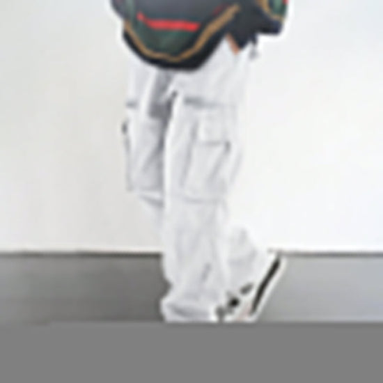 Fashionable Men's Pants with Loose Fit and Multiple Pockets