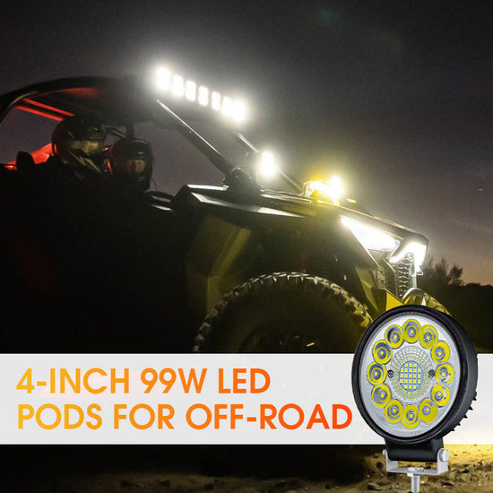 Lumière LED 4 Pouces 99W pour Aventure Tout-Terrain Puissante et Durable