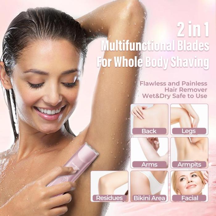 💜 2-in-1 Comfort Electric Razor for Soft and Effortless Skin